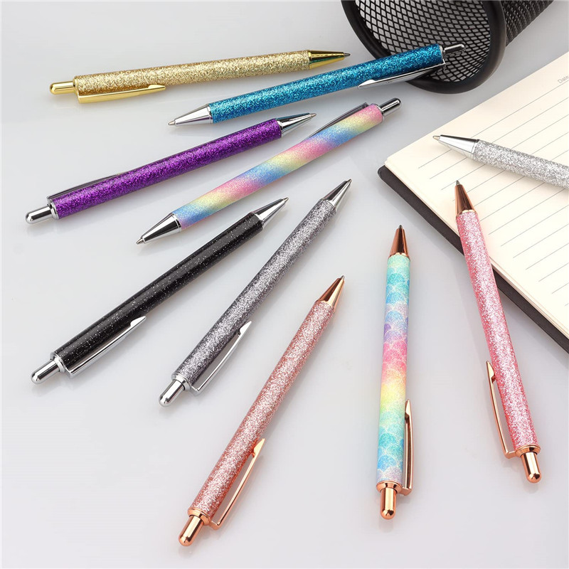 Izipho eziNtsha zeFashoni zokuBhala ezinePendant Ehonjiswe yiCrystal Metal Ballpoint Pen (2)