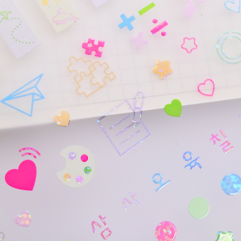 Versatile Adhesion 3D Foil Kiss-Cut PET Daim kab xev