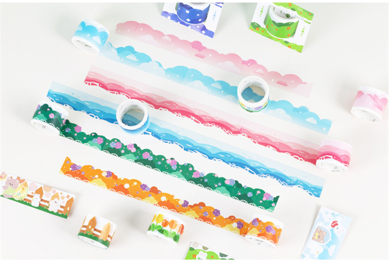 60mm3meter Multi Purpose Pure Color Die Cutting Round Dot Stickers Washi Tape (3)
