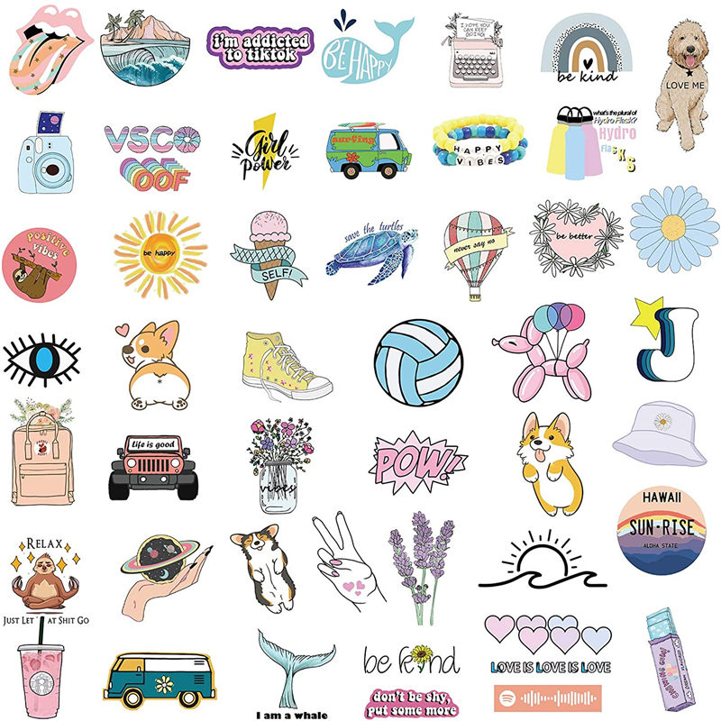 Custom Decorative Transparent Personalized Waterproof Clear Adhesive Kiss Die Cut Sticker For Kids (1)