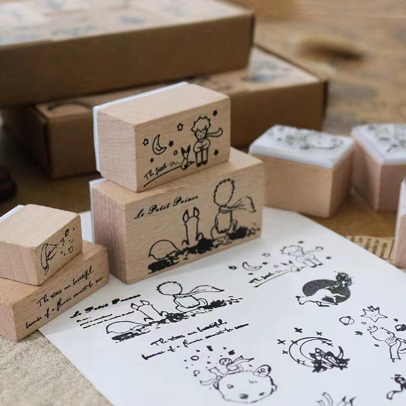 Custom Eco Friendly Cartoon Design Toy Diy Arts Wooden Rubber Stamps (2)