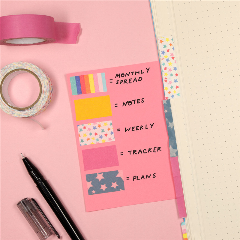 Custom Personalized Iridescent Design Colorful  Cartoon Pattern Washi Tape Set (1)