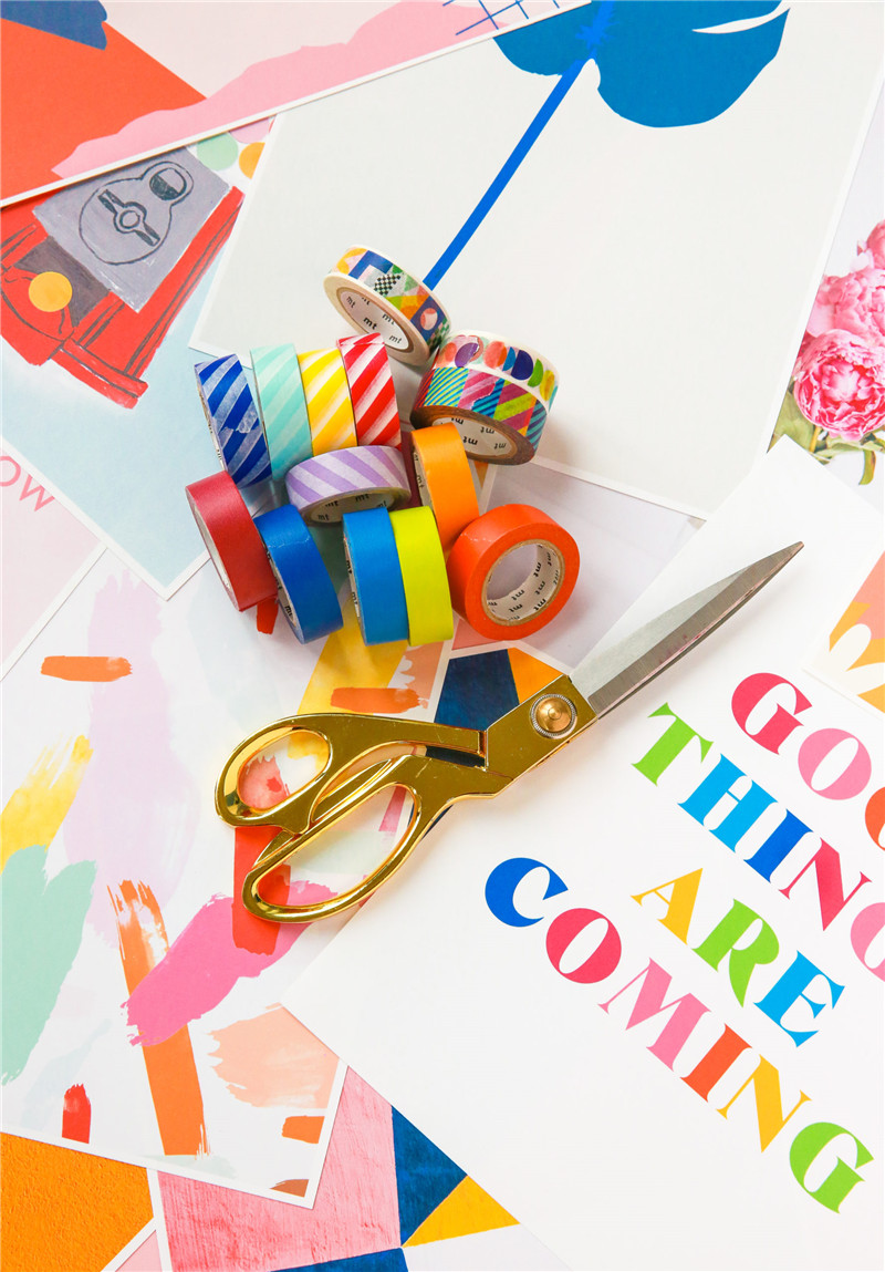 Custom Personalized Iridescent Design Colorful  Cartoon Pattern Washi Tape Set (3)