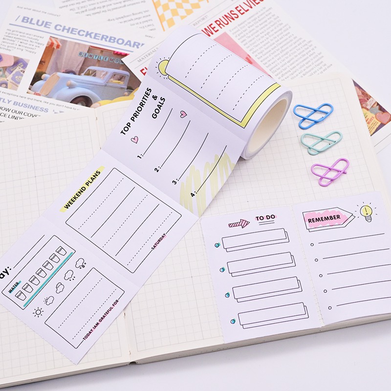 Writable Sticker Roll Tape – Perforated Design