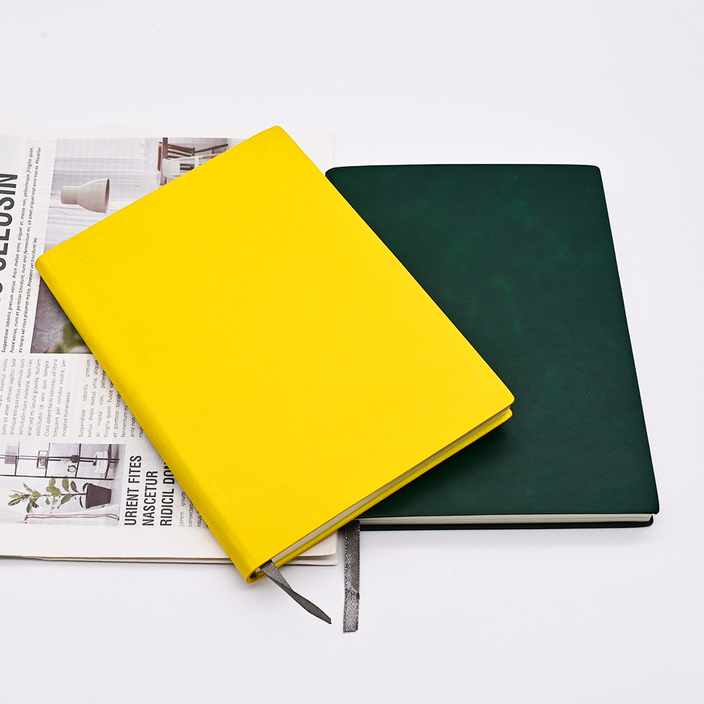 leather journal notebook nearby