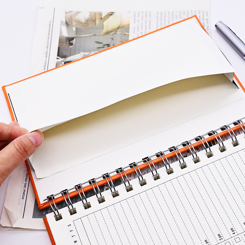 spiral notebook with pockets